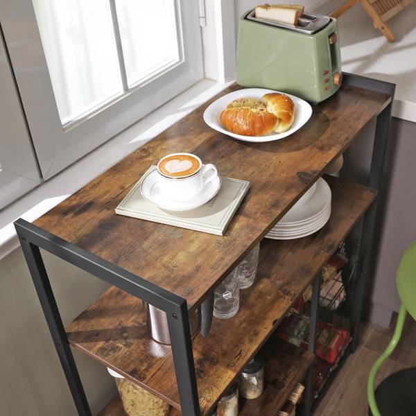 Küchenregal Standregal Bunia Braun - Holzwerkstoff - 35 x 95 x 80 cm