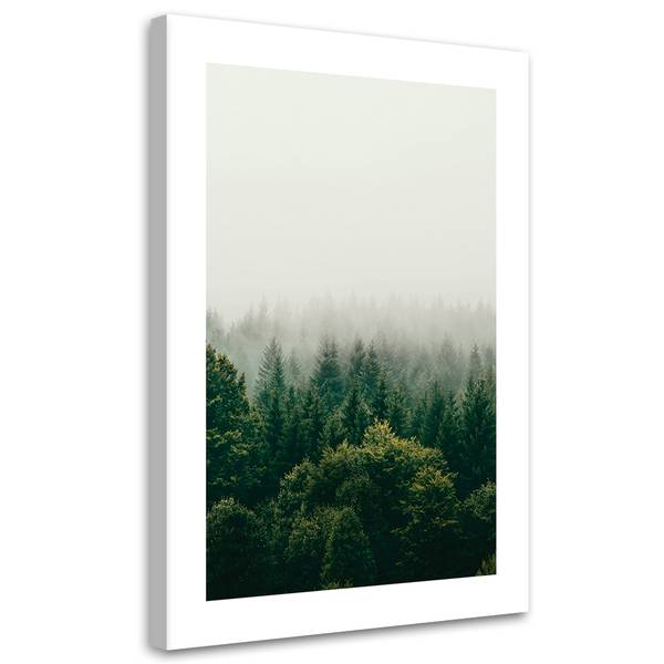 Wandbild wald im nebel 70 x 100 cm