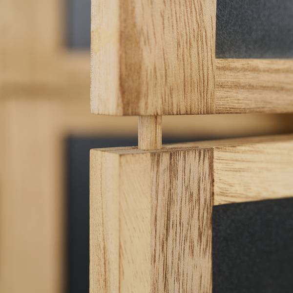 Paravent 3-teilig 2015 Schwarz - Braun - Holz teilmassiv - 120 x 170 x 2 cm