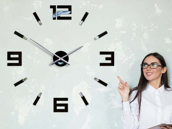 Wanduhr Blink Schwarz - Kunststoff - 75 x 75 x 4 cm