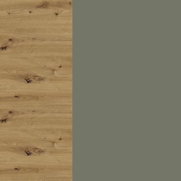 Schubladenunterschrank SALO D2 80 Braun - Grün - Eiche Dekor