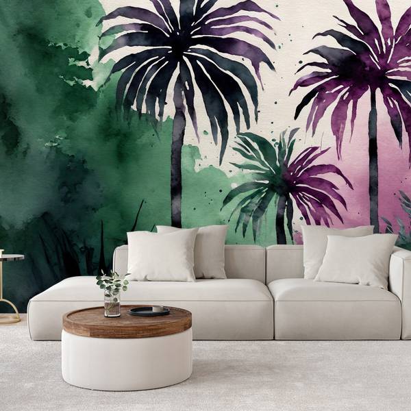 Papier peint jungle de palmiers 150 x 105 cm