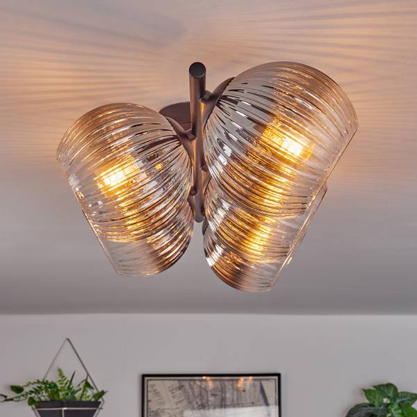 Deckenleuchte Fossobiubo Grau - Metall - 24 x 16 x 110 cm