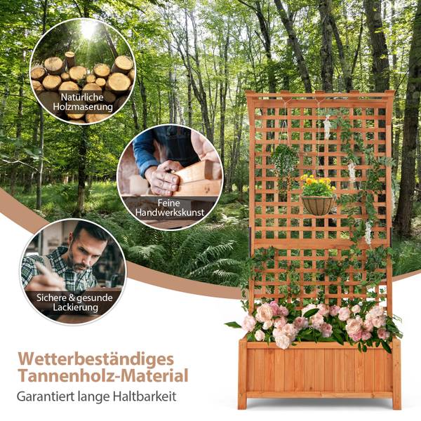 Blumenkasten SF5144ADDE Braun - Holzwerkstoff - 45 x 184 x 90 cm