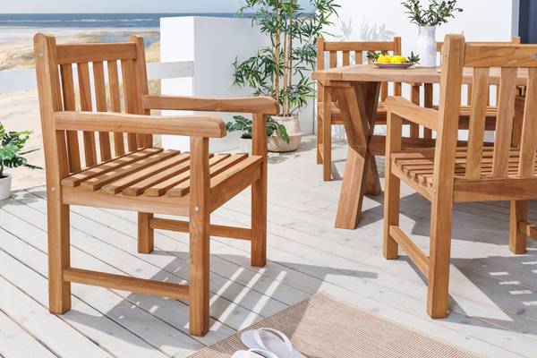 Gartenstuhl EMPIRE TEAK Braun - Teakholz - 60 x 92 x 64 cm