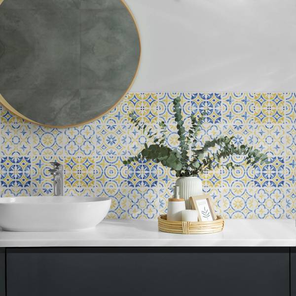 Fliesen Mosaik Ornamente 4er Set 50 x 50 cm