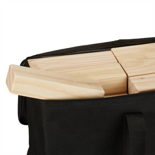 XL Wackelturm Holz Schwarz - Braun - Polyester - 17 x 63 x 17 cm