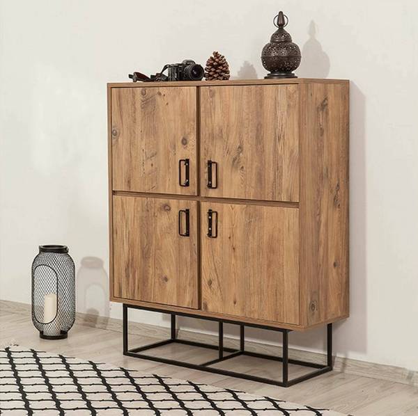 Kommode Alwaid Braun - Holzwerkstoff - 93 x 115 x 36 cm