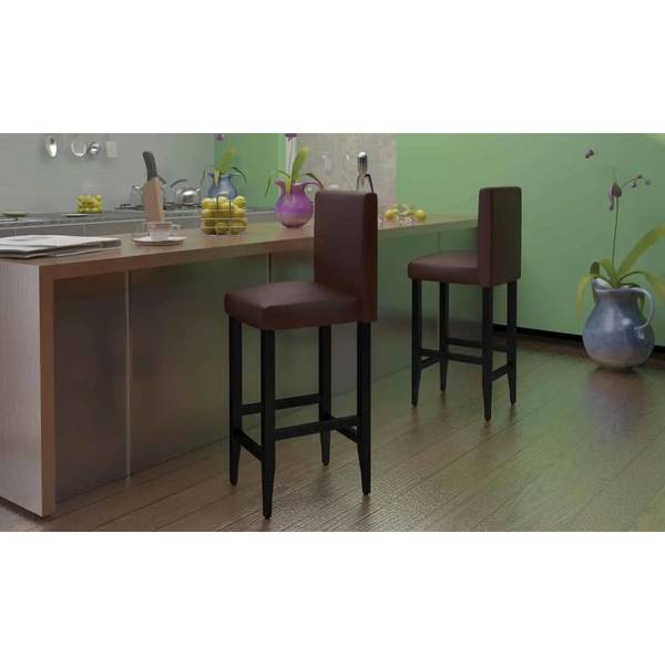 Barhocker 3003839-1 4er Set Braun - Kunstleder - 45 x 108 x 41 cm