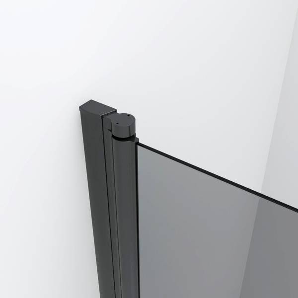Badewannenaufsatz Schwarz - Glas - 70 x 140 x 0 cm
