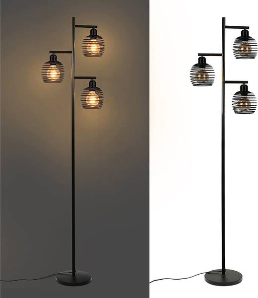 Lampadaire Jan Noir - Métal - 24 x 152 x 24 cm