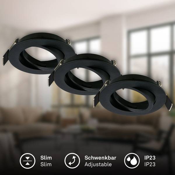 Einbauleuchten BIWA 7628035 Schwarz