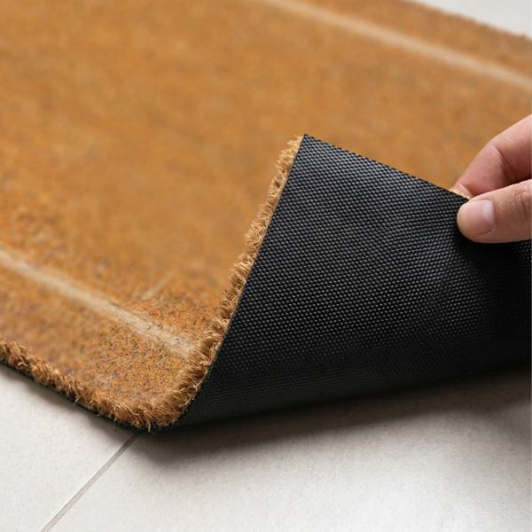 Fußmatte Kokos mit Struktur 60x40 cm Beige - Braun - Naturfaser - Kunststoff - 60 x 2 x 40 cm