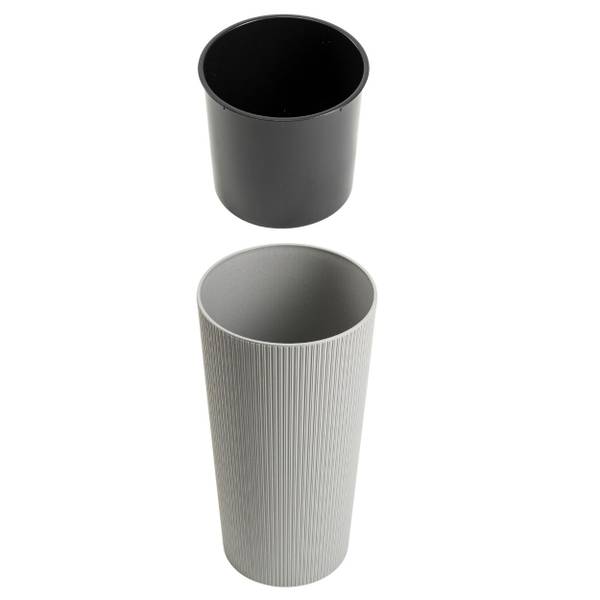 Blumentöpfen Urbanika 3er-Set Grau - Kunststoff - 29 x 57 x 29 cm