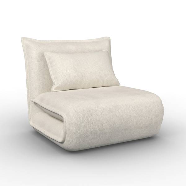 Schlafsessel MACY Weiß - Metall - Textil - 83 x 70 x 84 cm