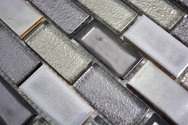 Mosaikfliesen 83IC-0229 Grau - Glas - 30 x 30 x 30 cm