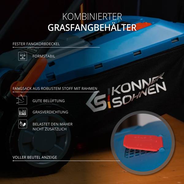 Akku-Rasenmäher KS 33LM-20V Blau - Kunststoff - 41 x 33 x 69 cm