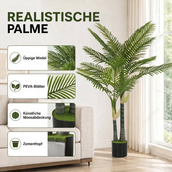 Kunstpflanze 83C-229V01GN Grün - Kunststoff - 126 x 150 x 126 cm