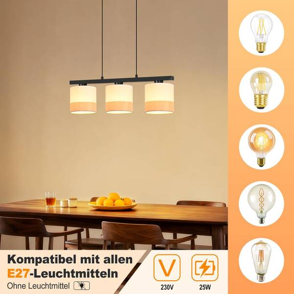 Pendelleuchte Yazvac Weiß - Metall - 5 x 120 x 25 cm