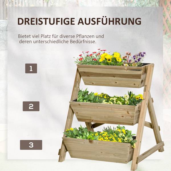 Blumentreppe 845-651 Grün - Holzwerkstoff - 61 x 77 x 71 cm