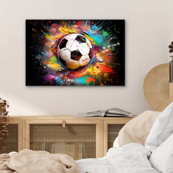 METALLBILD Fußball 60 x 40 cm