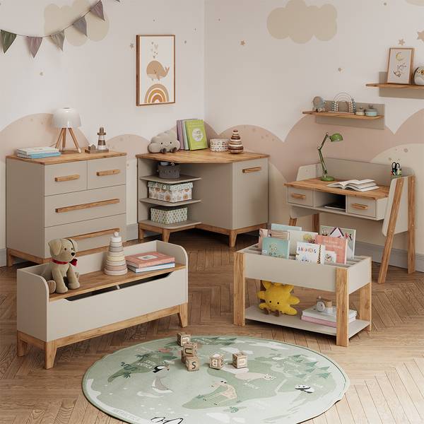 Kommode Malia 58345 Beige - Kaschmir - Asteiche Dekor