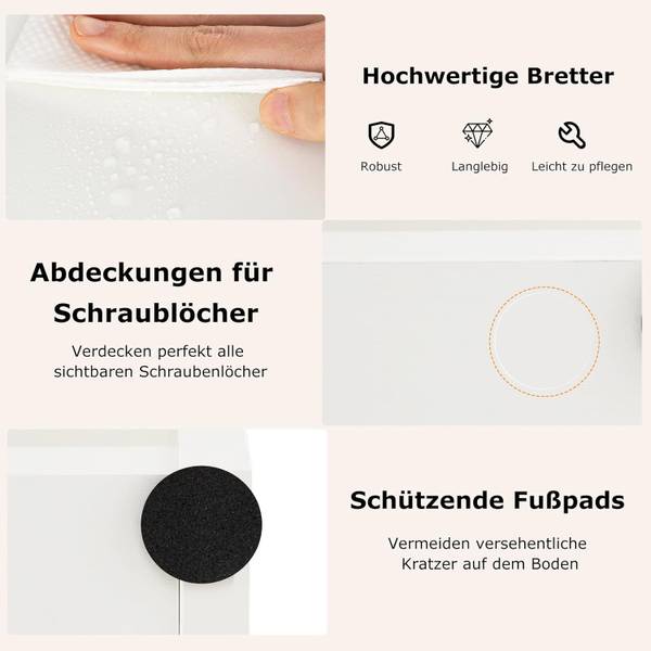 Bücherregal VH34856 Weiß - Holzwerkstoff - 20 x 162 x 65 cm