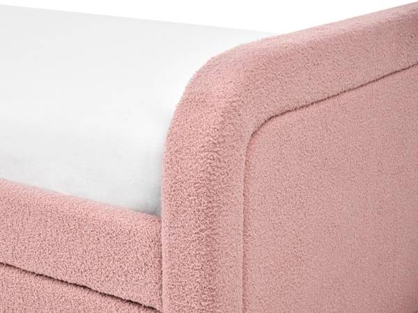 Bett RAYSSAC 3-tlg Pink - Naturfaser - 100 x 96 x 218 cm