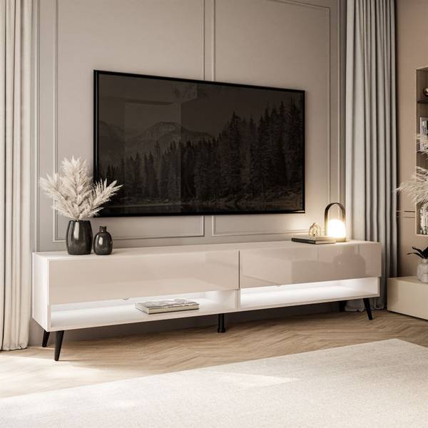 TV-Schrank CALANTE Beige - Holzwerkstoff - 180 x 43 x 35 cm