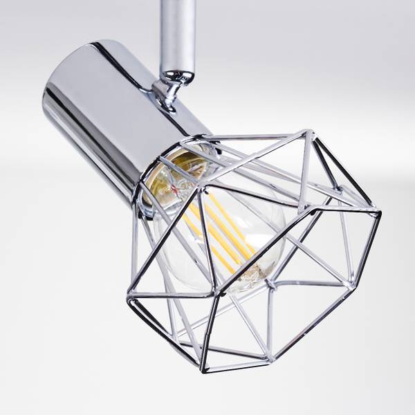 Deckenleuchte Conco Silber - Aluminium - PVC - 10 x 13 x 12 cm