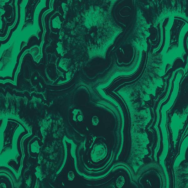 Behang Malachiet groen - papier - 200 x 250 x 1 cm