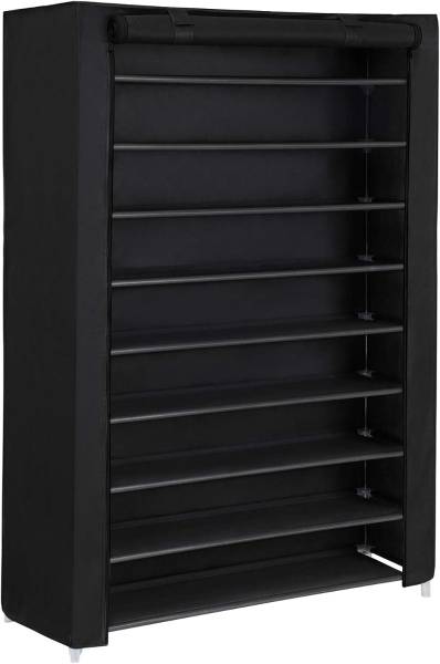 Schuhregal 100653 Schwarz - Stahl - 98 x 16 x 15 cm