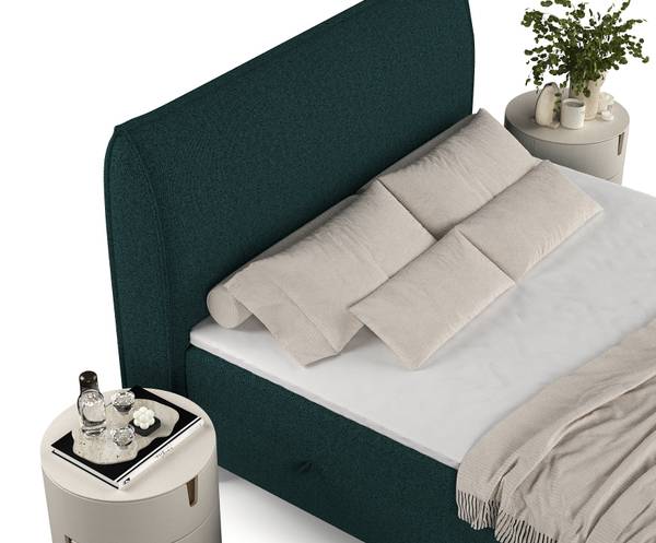 Boxspringbett Melba Grün - Liegefläche Länge: 160 cm