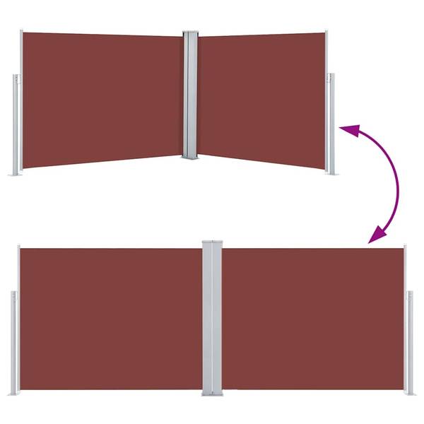 Auvent latéral 3000267-2 Marron - Polyester - 1000 x 140 x 1 cm