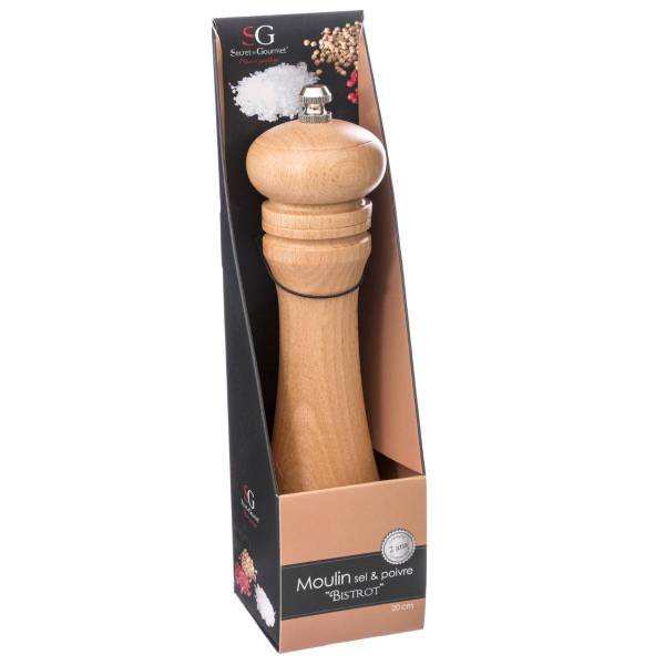 Manuelle Mühle BASIC Beige - Massivholz - 5 x 22 x 5 cm