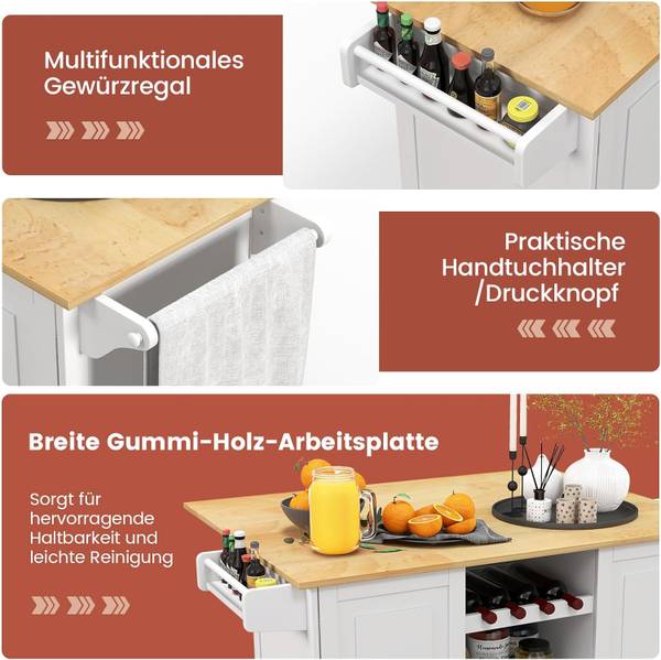 Kücheninsel WO75911 Weiß