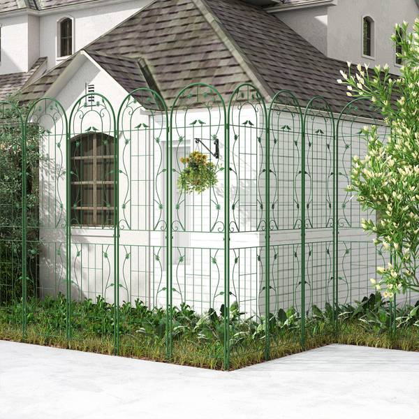 Rankgitter SF6366 (2er Set) Grün - Metall - 50 x 50 x 220 cm