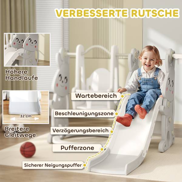 Kinderschaukel 2er Set 331-082V00GY Grau - Kunststoff - 148 x 107 x 160 cm