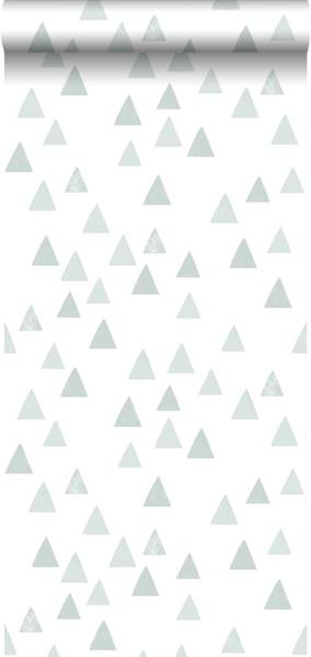 papier peint triangles graphiques 7291 Bleu - Polaire - 53 x 1005 x 1005 cm