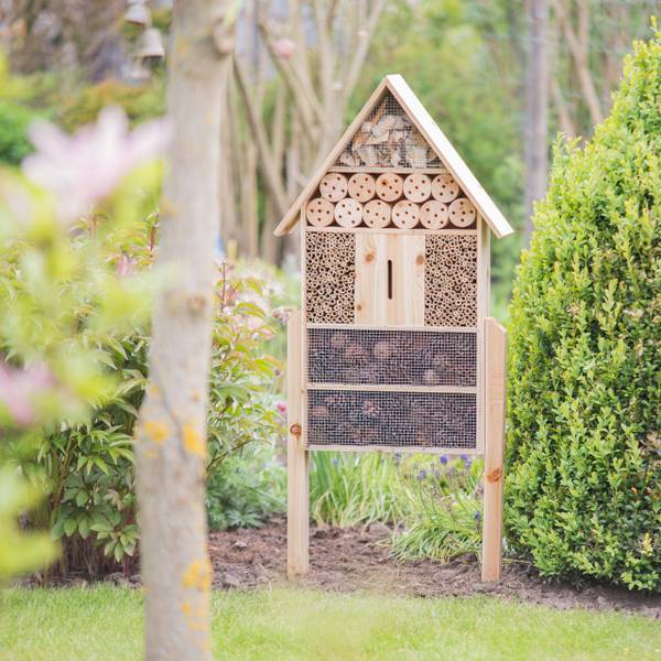 Insektenhotel natur Größe XL Braun - Stahl - 49 x 79 x 12 cm