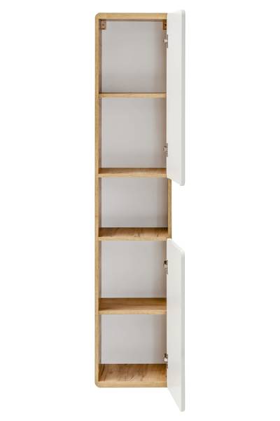 Hängeschrank ARUBA 35x32x170 Braun - Weiß - Melamin - 35 x 170 x 32 cm