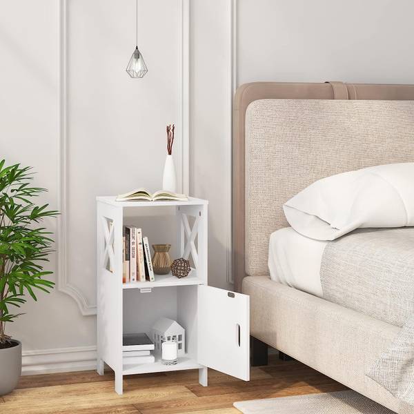 Nachttisch Mandy (2er Set) Weiß - Holzwerkstoff - 30 x 60 x 30 cm