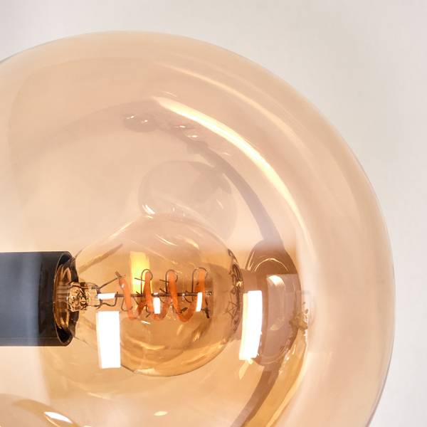 Stehlampe Fossobiubo Grau - Orange - Aluminium - Klarglas - 70 x 160 x 70 cm