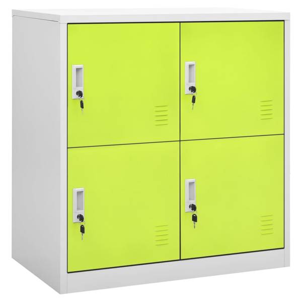 Umkleideschrank 3006994-4 (2er Set) Grau - Grün - Stahl - 90 x 93 x 45 cm