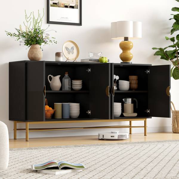 Sideboard LineWoody Ⅲ Schwarz