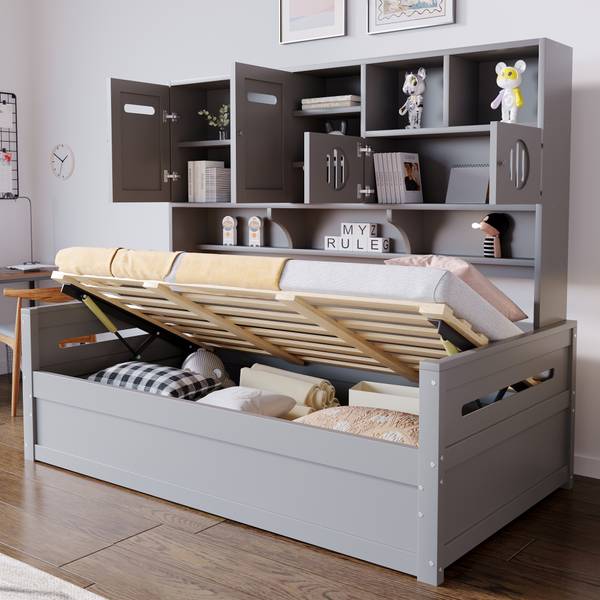 Holzsofa-Bett Selene Ⅰ Grau
