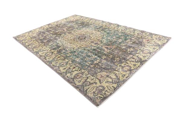 Tapis Ultra Vintage DCXXXV Jaune - Laine - 201 x 1 x 295 cm