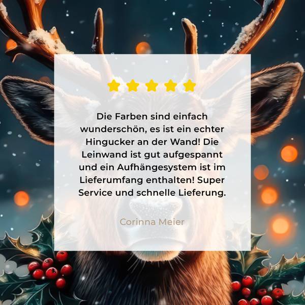 LEINWANDBILD Hirsch 60 x 40 cm