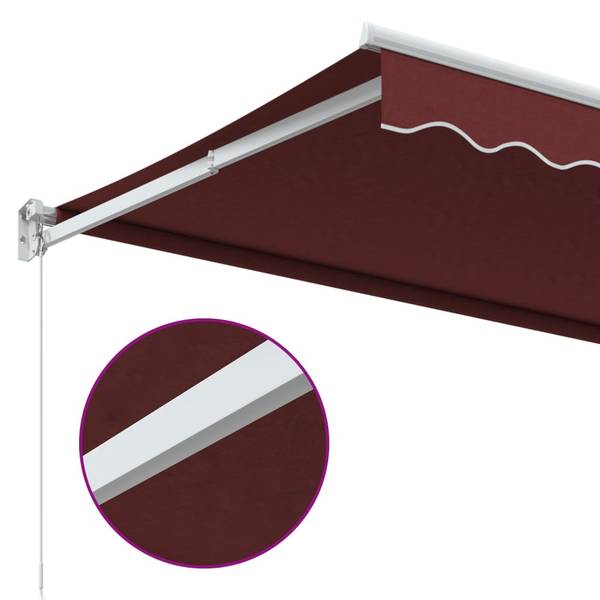 Einziehbare Markise 3028286-1 Burgunderrot - 300 x 450 cm