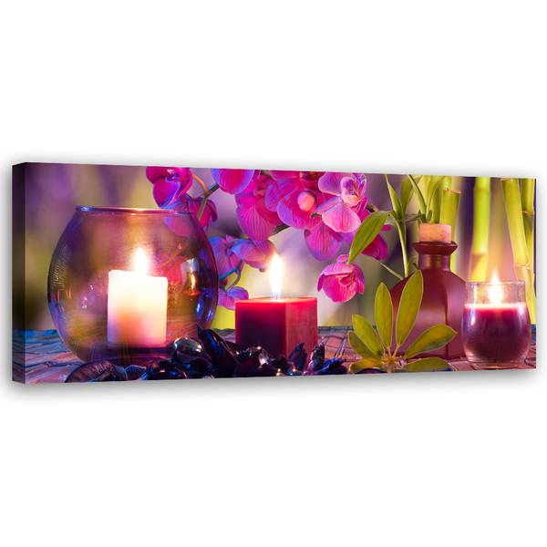 Wandbild zen spa orchidee 90 x 30 cm